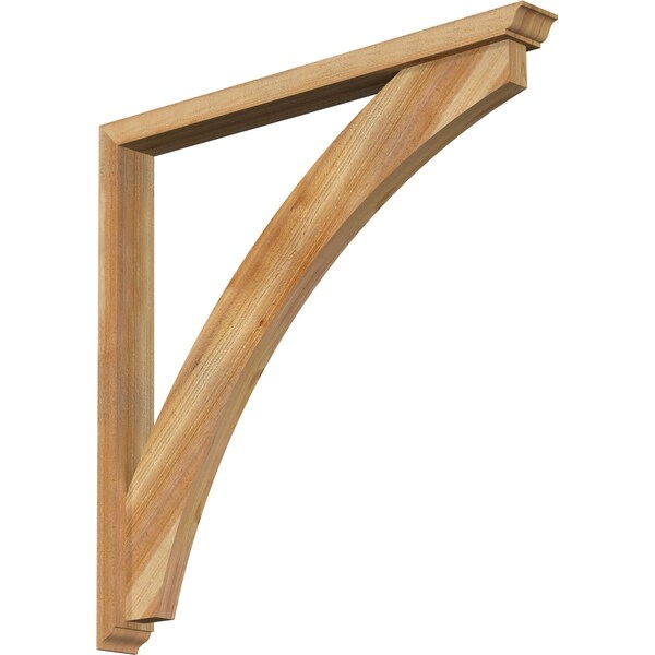 Ekena Millwork Thorton Traditional Rough Sawn Bracket w/ Offset Brace, Western Red Cedar, 4"W x 40"D x 40"H BKT0402X40X40THR01RWR - main
